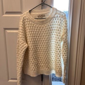 Loft cream knit sweater L